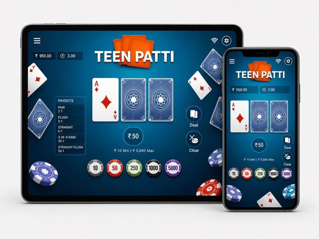 Teen Patti game image for 55Club category guide